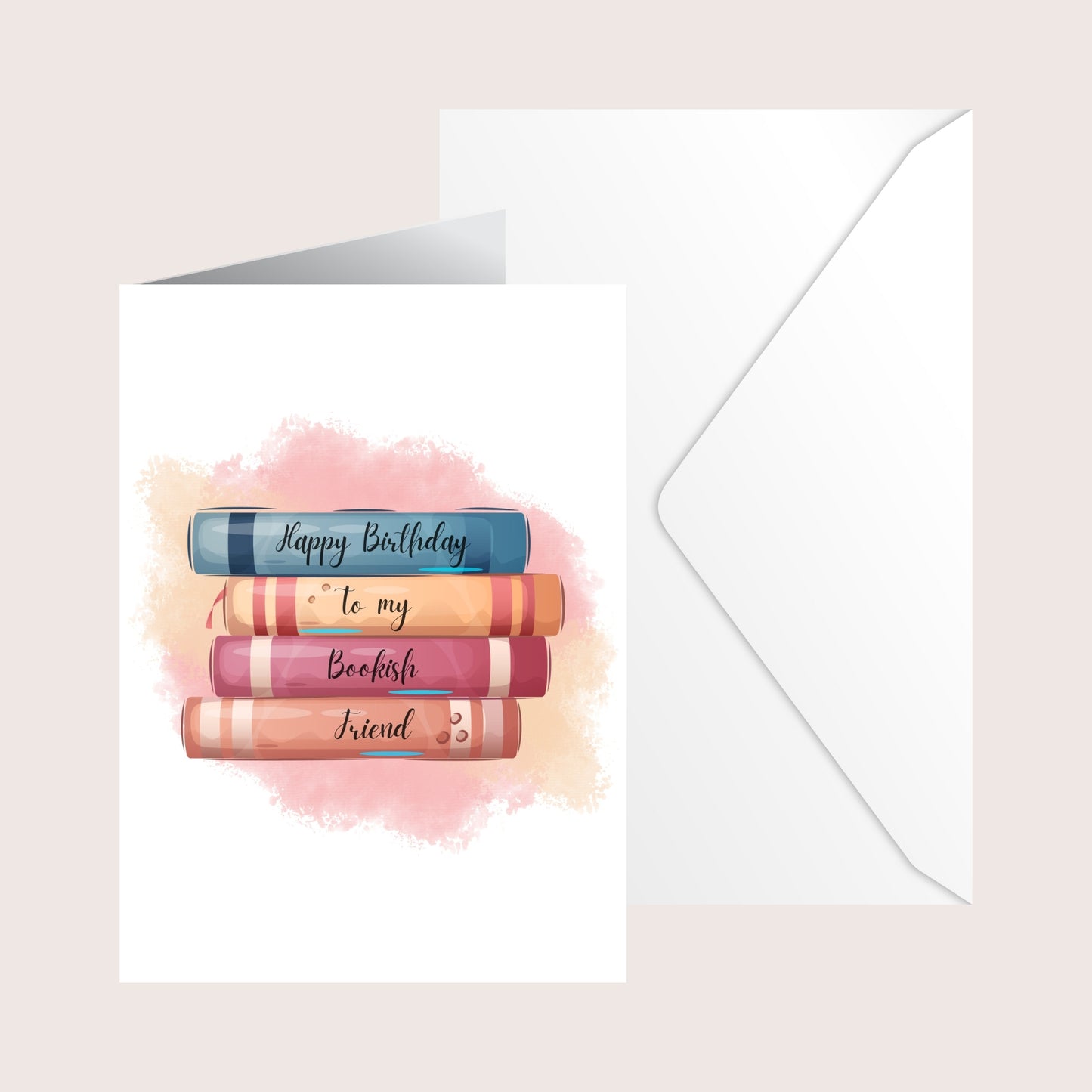 Bookish birthday card