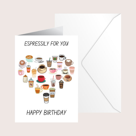 Espressly for you coffee greeting card