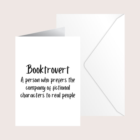 Booktrovert greeting card