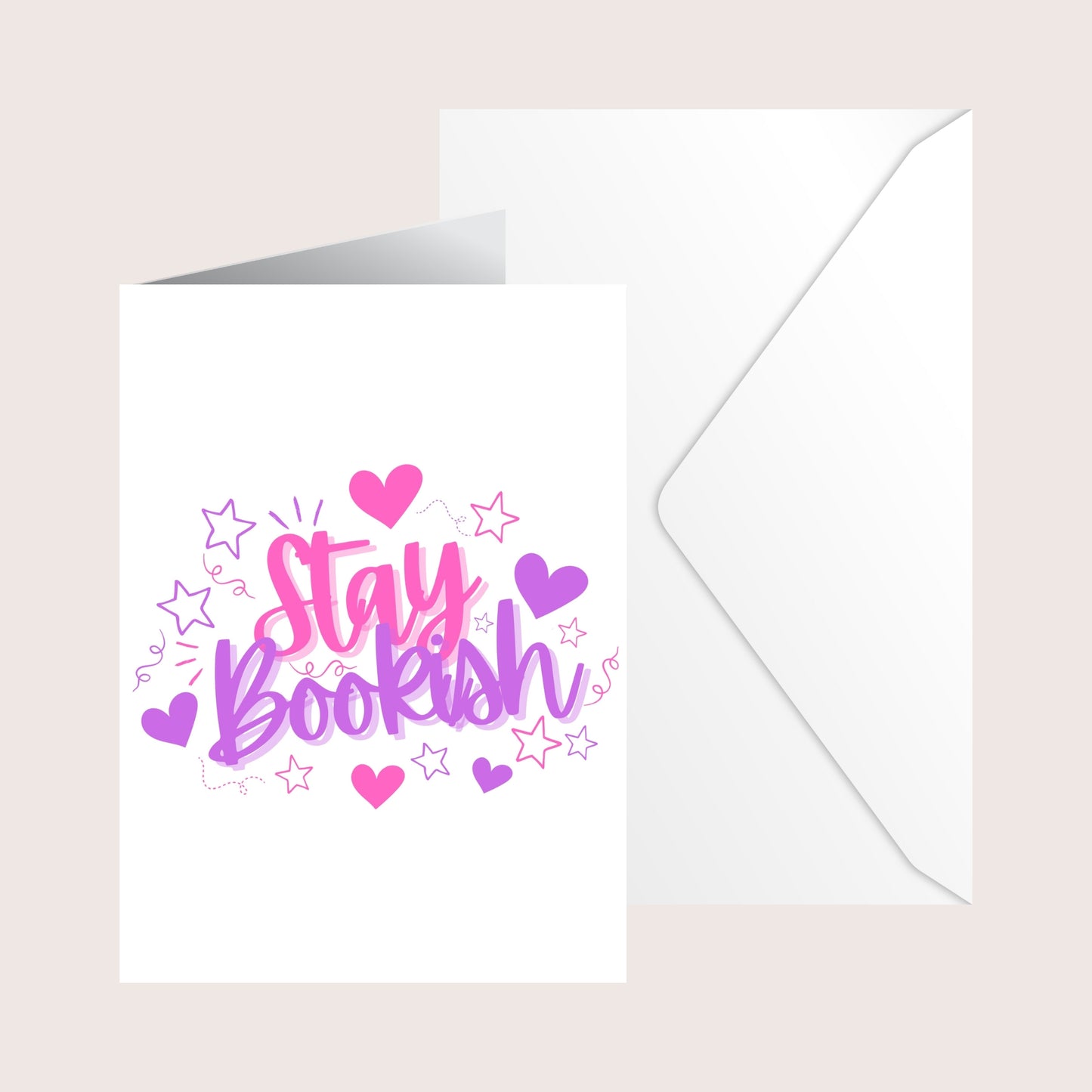 Stay bookish greeting card