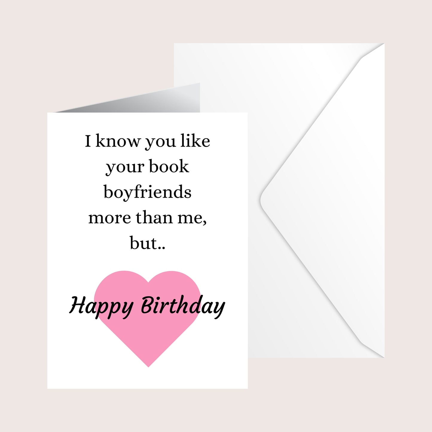 Book boyfriend birthday card