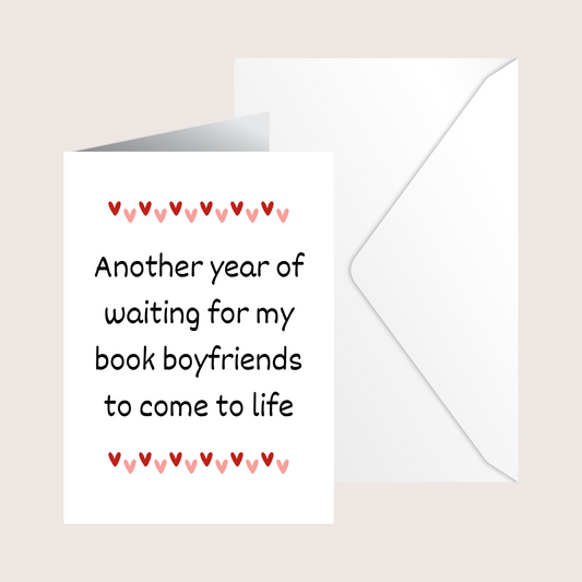 Waiting for my book boyfriend card